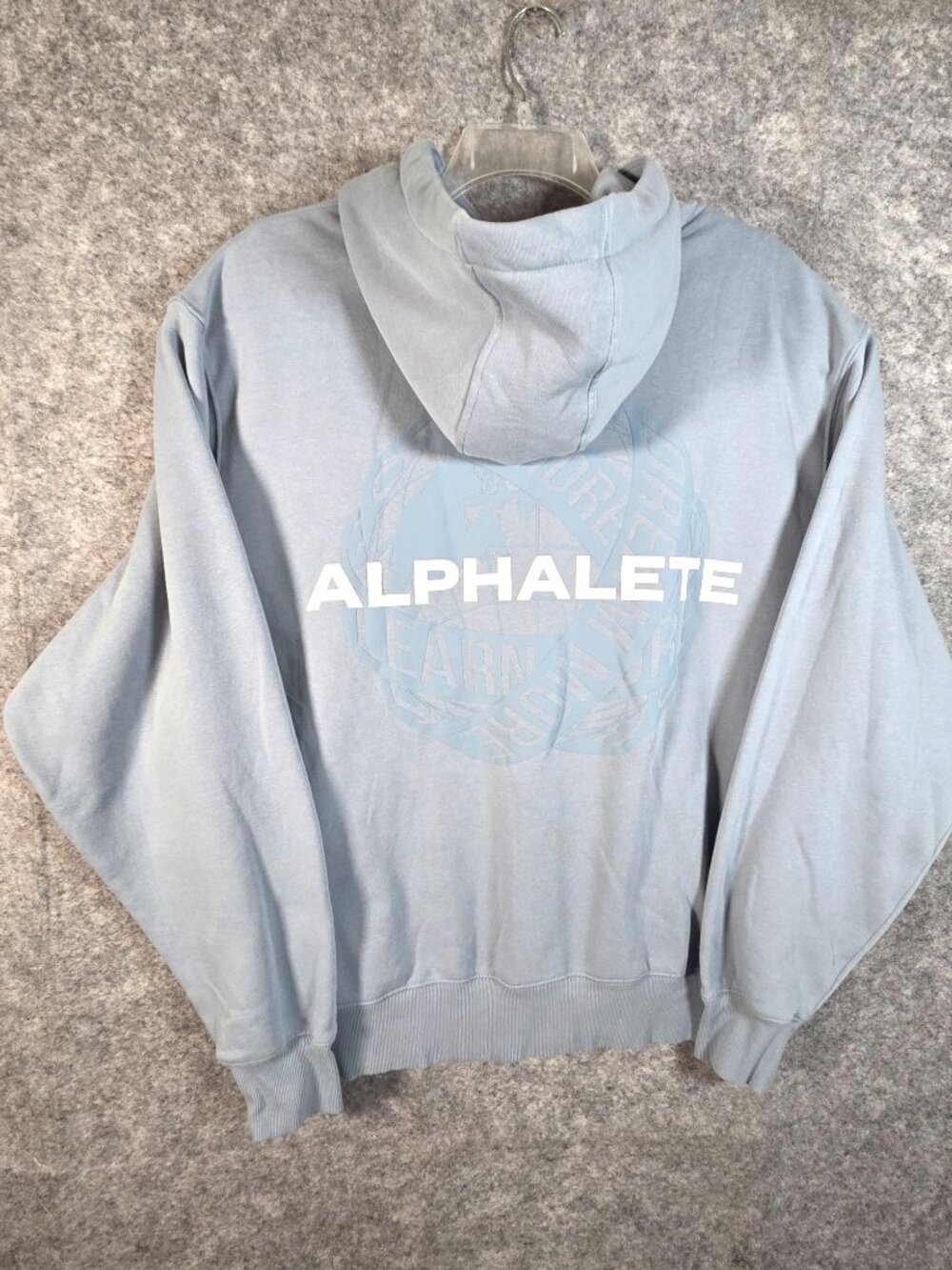Alphalete Women’s Hoodie Gray Oversized Gym Pullover Sweatshirt L - Picture 6 of 9